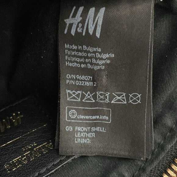 BALMAIN Paris x H & M Black Leather/ Red Suede Zipper Closure Small Bag - Picture 6 of 8